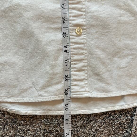 GAP Mermaid Embroidered Button Down Shirt Size L Casual Indie Preppy Indie Luxe - Picture 7 of 9